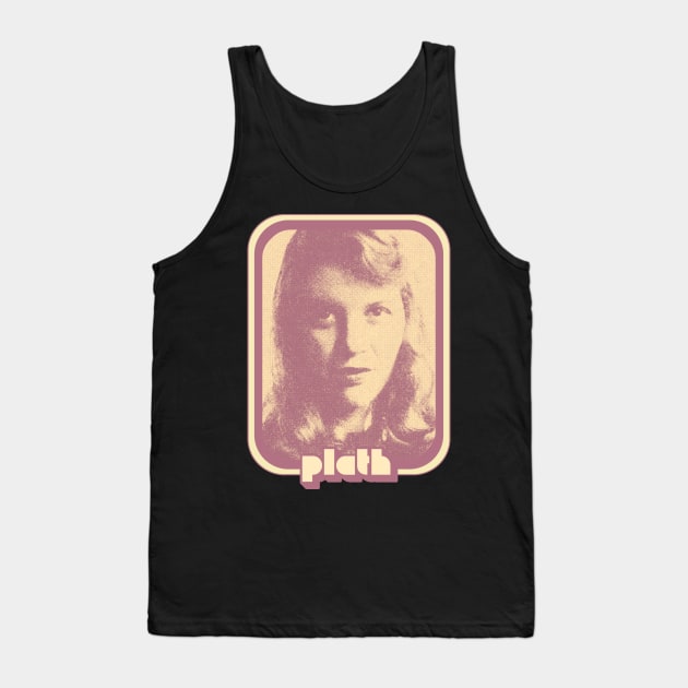 Sylvia Plath //// Retro Fan Art Design Tank Top by DankFutura